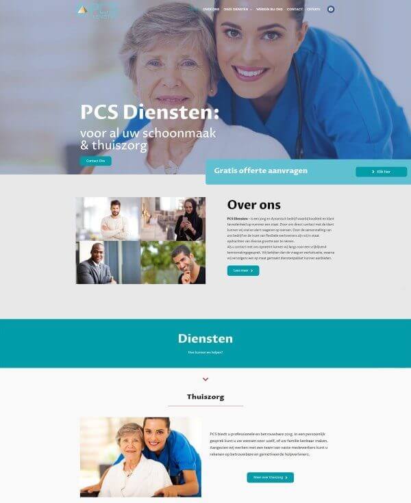 Website for a cleaning and home care company