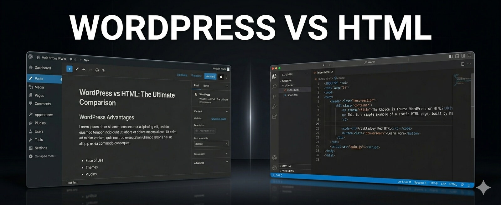 WordPress vs HTML website comparison
