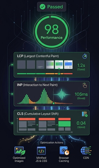 Website performance optimization and Core Web Vitals